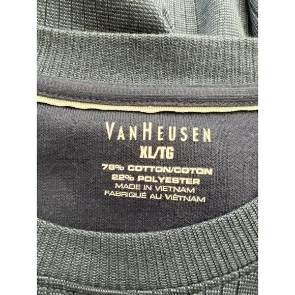 Van Heusen Men Blue Long Sleeve Crew Neck Ribbed Sweater Size XL - Picture 8 of 9